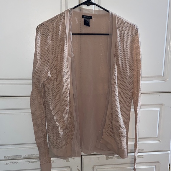 Ann Taylor Sweaters - Ann Taylor Light Brown Knit Cardigan